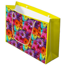 Grande Bolsa de Regalo de Flor Colorida