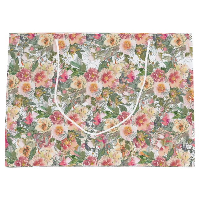 Grande Bolsa de regalo de flores frescas (Anverso)