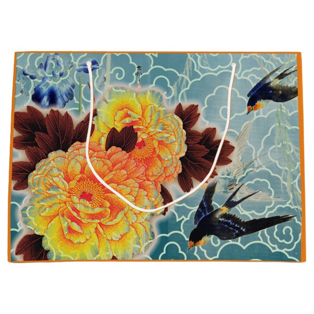 Grande Bolsa de regalo de FLORES JAPONESES INFERIORES (Anverso)