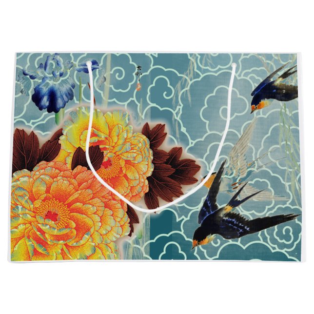 Grande Bolsa de regalo de FLORES JAPONESES INFERIORES (Anverso)