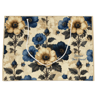 Grande Bolsa de regalo de flores Victorianas