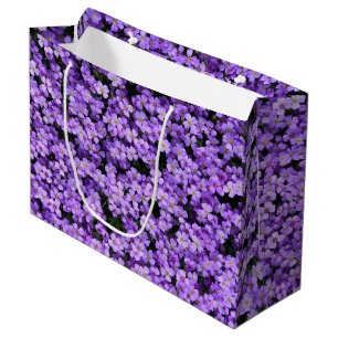 Grande Bolsa de regalo de flores violetas violetas