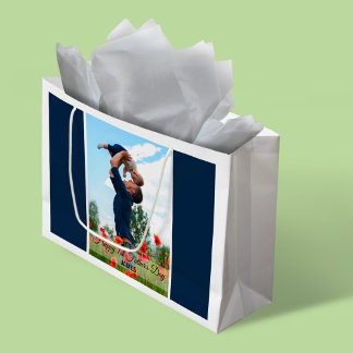 Grande Bolsa de regalo de foto del Personalizado del Día 