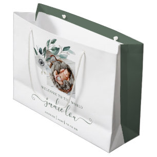 Grande Bolsa de regalo de fotografía recién nacida