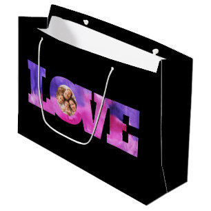 Grande Bolsa de regalo de fotos de amor