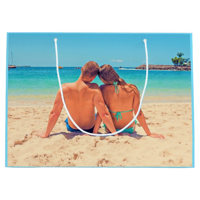 Grande Bolsa de regalo de fotos de personalizado con tus  (Anverso)