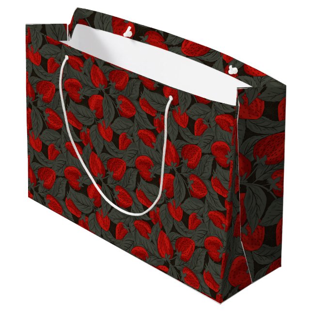 Grande Bolsa de regalo de fresa (Angulo reverso)