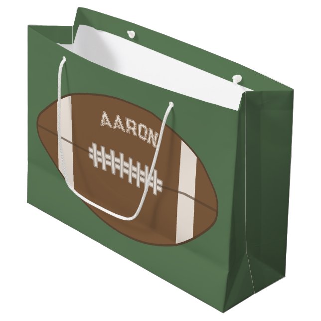 Grande Bolsa de regalo de fútbol de época personalizada (Angulo Anverso)