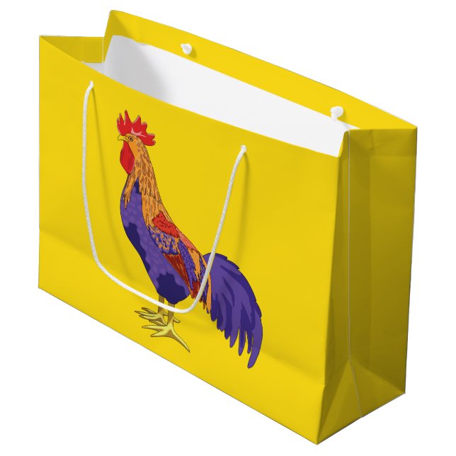 Grande Bolsa de regalo de gallo (Angulo Anverso)