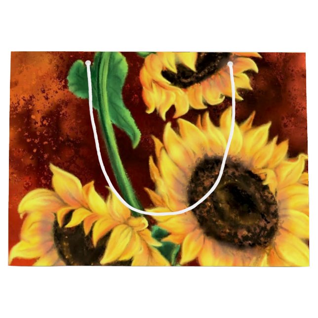 Grande Bolsa de regalo de girasol (Anverso)