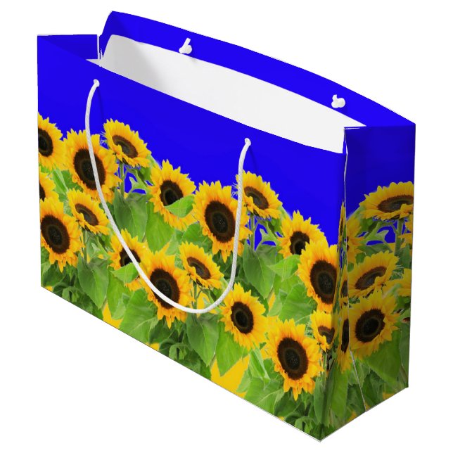 Grande Bolsa de regalo de girasoles (Angulo reverso)