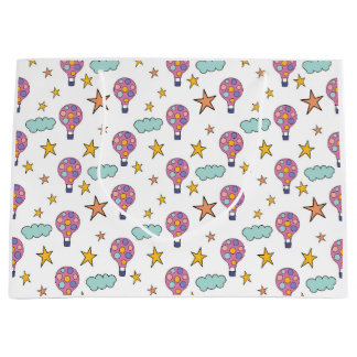 Grande Bolsa de regalo de globo aerostático caprichoso