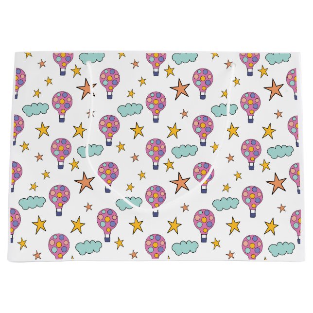 Grande Bolsa de regalo de globo aerostático caprichoso (Anverso)