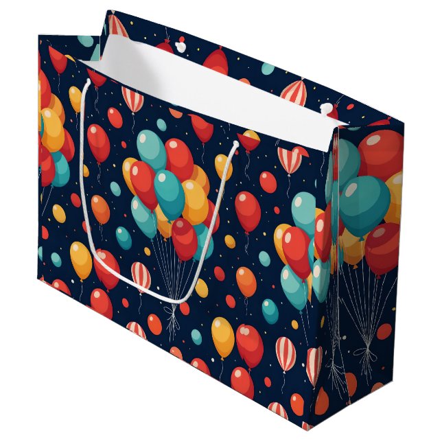 Grande Bolsa de regalo de globo de cumpleaños (Angulo Anverso)