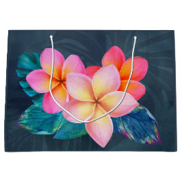 Grande Bolsa de regalo de gran tamaño de Plumeria de Aman
