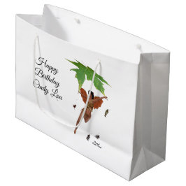 Grande Bolsa de regalo de hadas con alas marrones