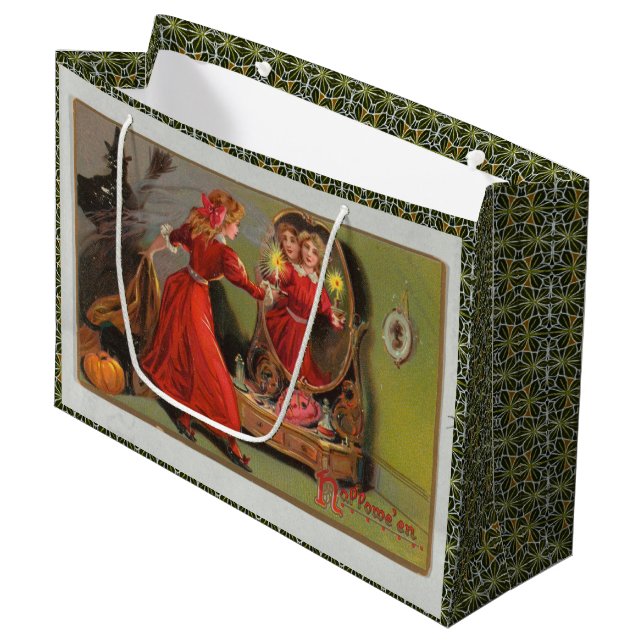 Grande Bolsa de regalo de Halloween - Ver doble (Angulo Anverso)