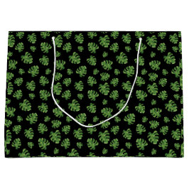 Grande Bolsa de regalo de hoja de Monstera