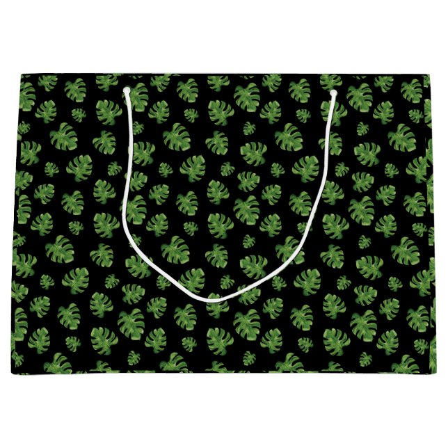 Grande Bolsa de regalo de hoja de Monstera (Anverso)