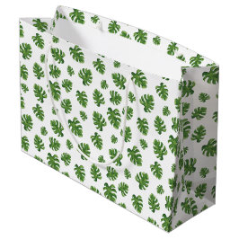 Grande Bolsa de regalo de hoja de Monstera