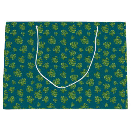 Grande Bolsa de regalo de hoja de Monstera