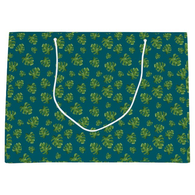 Grande Bolsa de regalo de hoja de Monstera (Anverso)