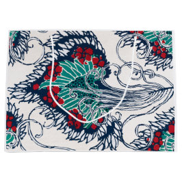 GRANDE BOLSA DE REGALO DE IMPRESIÓN FLORAL CHINA