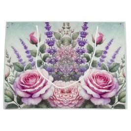 Grande Bolsa de regalo de jardín de lavanda y Rosa
