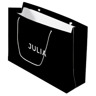 Grande Bolsa de regalo de Julia elegante en blanco y negr