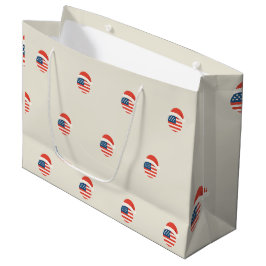 Grande Bolsa de regalo de la bandera de EE. UU. de Santa 
