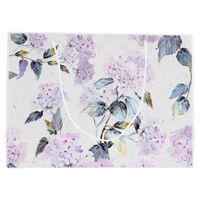 Grande Bolsa de regalo de la flor acuática de la hidrange (Reverso)