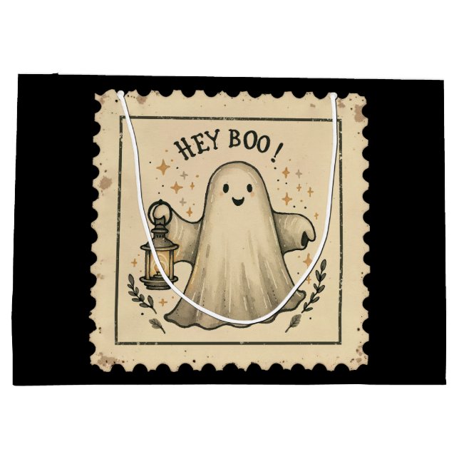 Grande Bolsa de regalo de la linterna fantasma de Hallowe (Reverso)