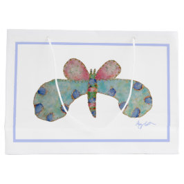 Grande Bolsa de regalo de la mariposa azul
