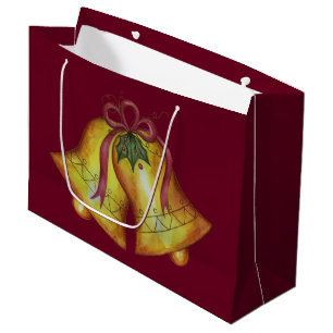 Grande Bolsa de regalo de las campanas de los Navidades d