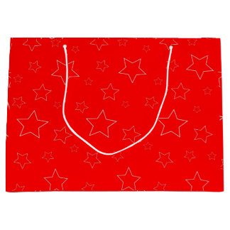 Grande Bolsa de regalo de las estrellas rojas