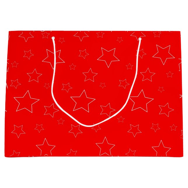 Grande Bolsa de regalo de las estrellas rojas (Anverso)