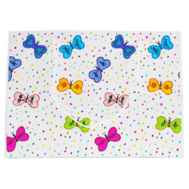 Grande Bolsa de regalo de las mariposas del corazón