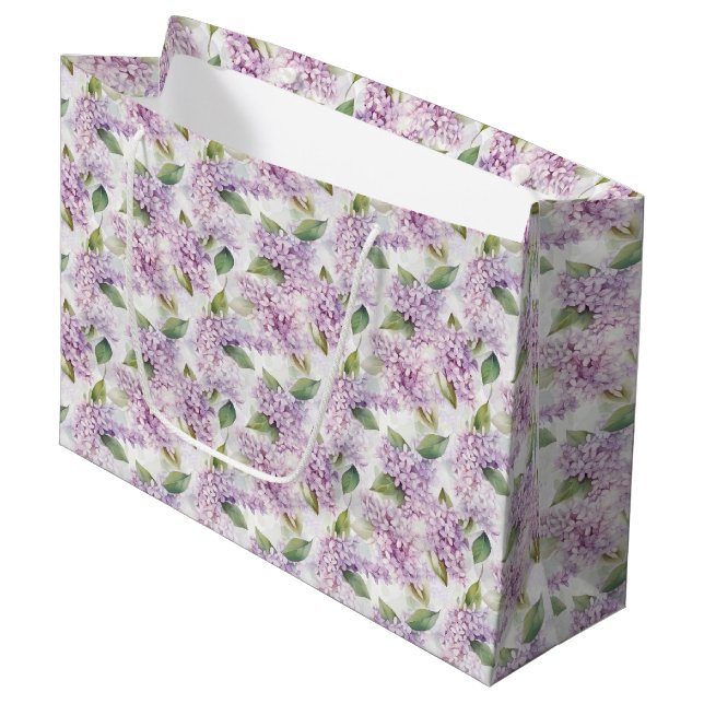 Grande Bolsa de regalo de Lilacs (Angulo Anverso)