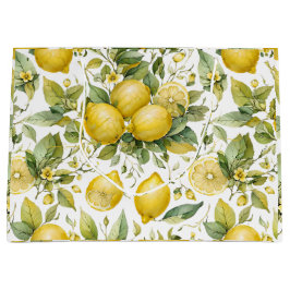 Grande bolsa de regalo de limón fresco