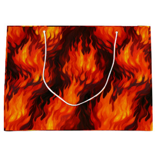 Grande Bolsa de regalo de llama de fuego