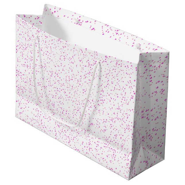 Grande Bolsa de regalo de lluvia rosa (Angulo Anverso)