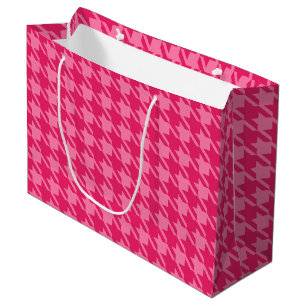 Grande Bolsa de regalo de lunares de color rosa brillante