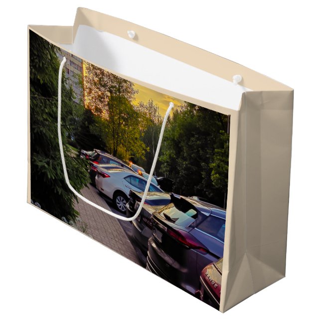 Grande Bolsa de regalo de luz de atardecer – Personalizab (Angulo Anverso)