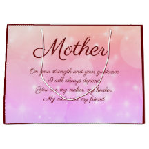 Bolsa de regalo de madre personalizada con un poem