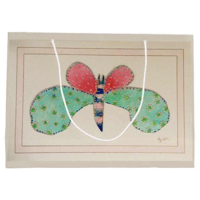 Grande Bolsa de regalo de mariposa de Dottie (Reverso)