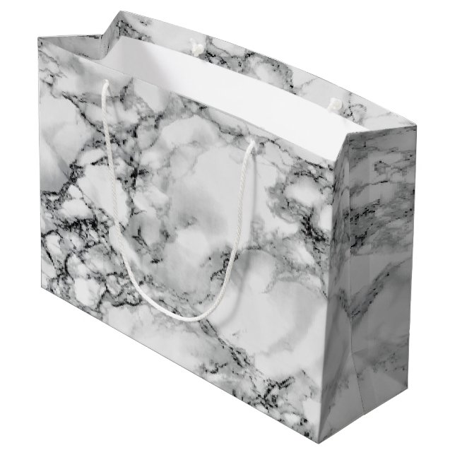 Grande Bolsa de regalo de mármol blanco (Angulo reverso)