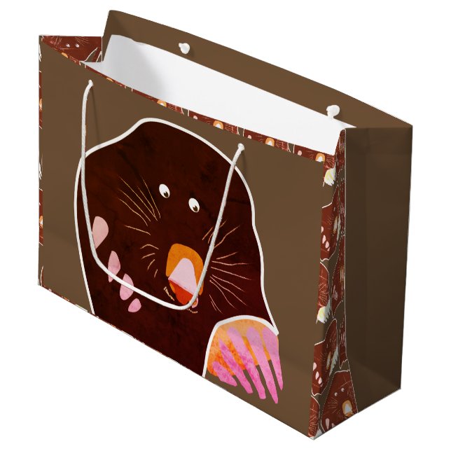 Grande Bolsa de regalo de Mole Personalizado (Angulo Anverso)