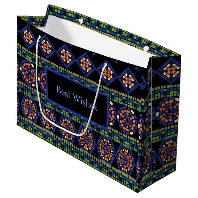 Grande Bolsa de regalo de mosaico (Angulo Anverso)