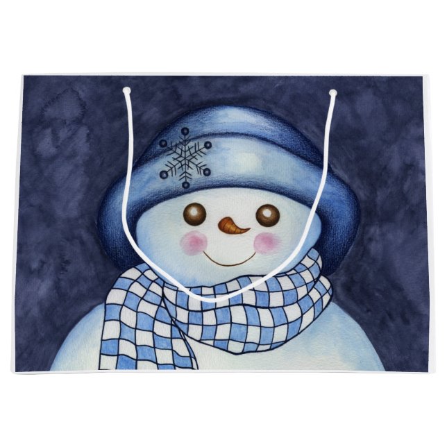 Grande Bolsa de regalo de muñeco de nieve (Anverso)