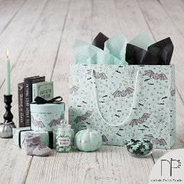Grande Bolsa de regalo de murciélagos lindos y espeluznan
